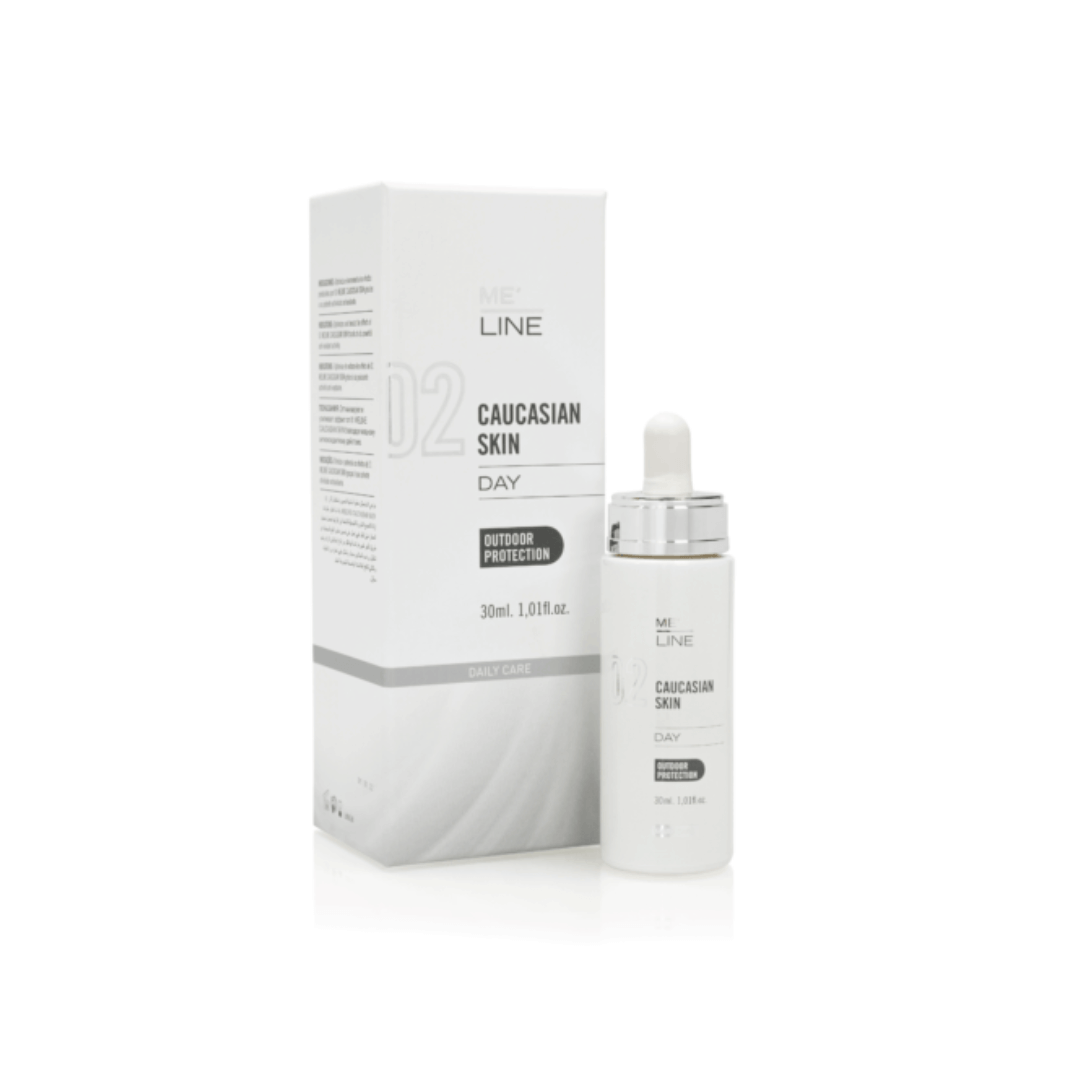 ME Line 02 Caucasian Skin Day, 30ml dropper bottle with box, for reducing melanin deposits in phototypes I-IV skin.
