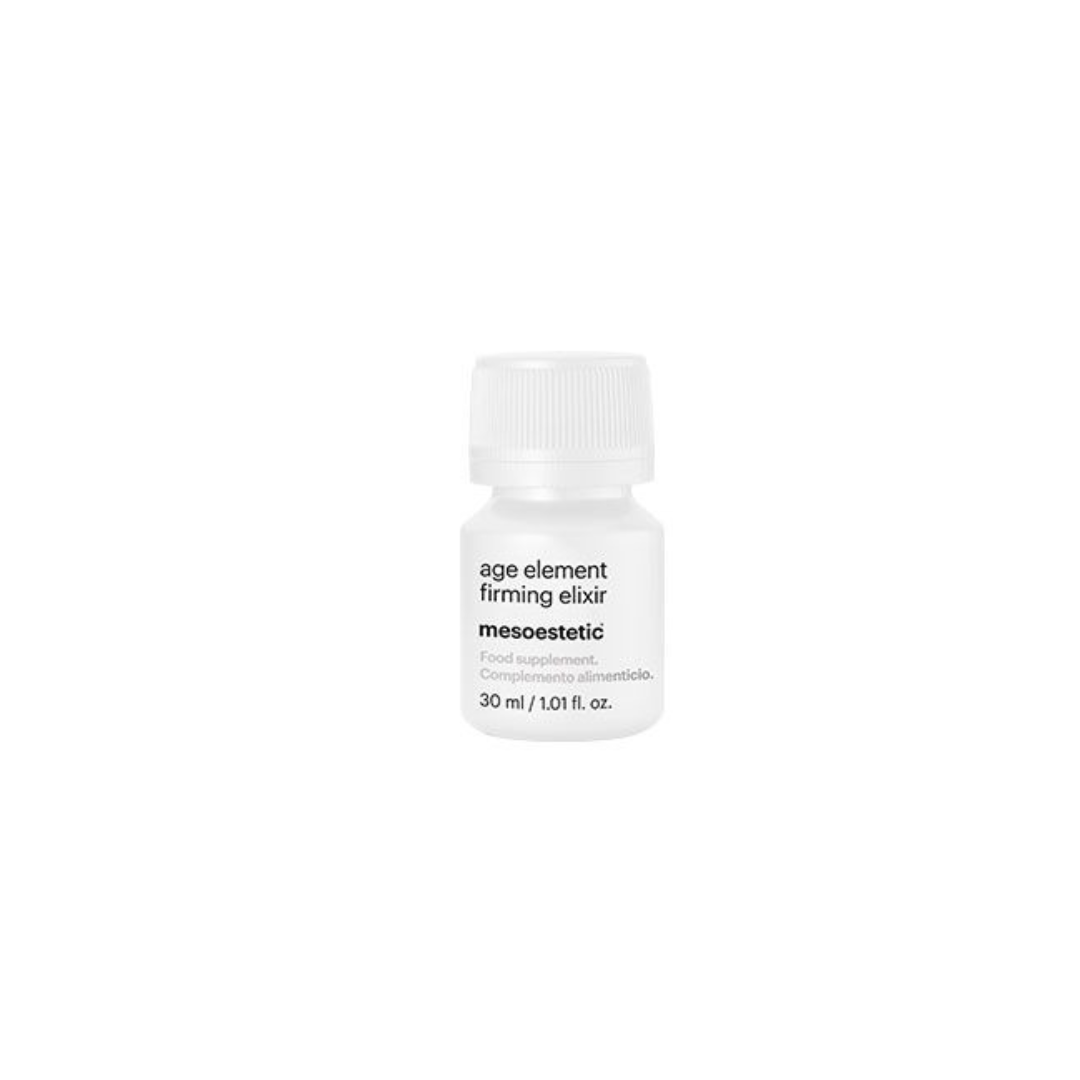 Mesoestetic Age Element Firming Elixir 30ml bottle. Supplement with hydrolyzed collagen for firming and anti-aging.