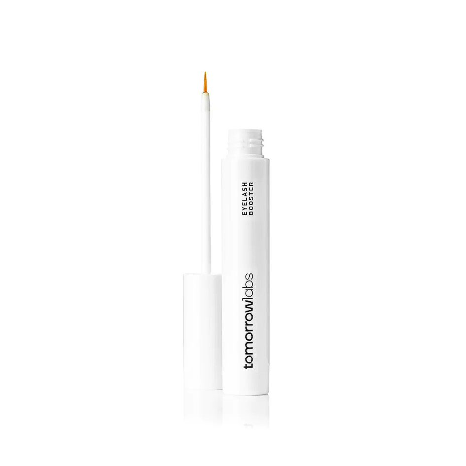 Tomorrowlabs Eyelash Booster 4ML open with applicator brush visible.
