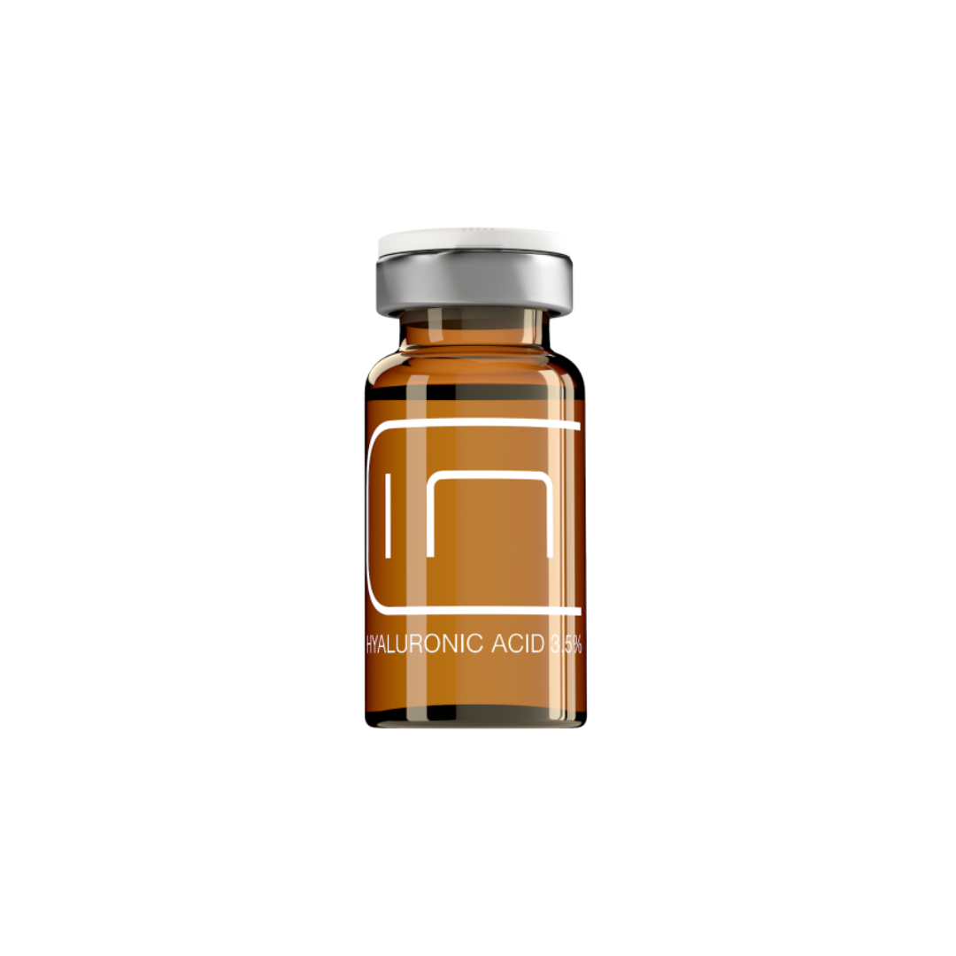 Single vial of BCN Hyaluronic Acid 3.5%, enhances skin hydration and maintains elasticity.