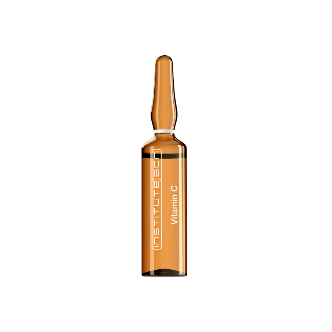 BCN Vitamin C 5ml ampoule in brown glass with white text, antioxidant for skin revitalization.