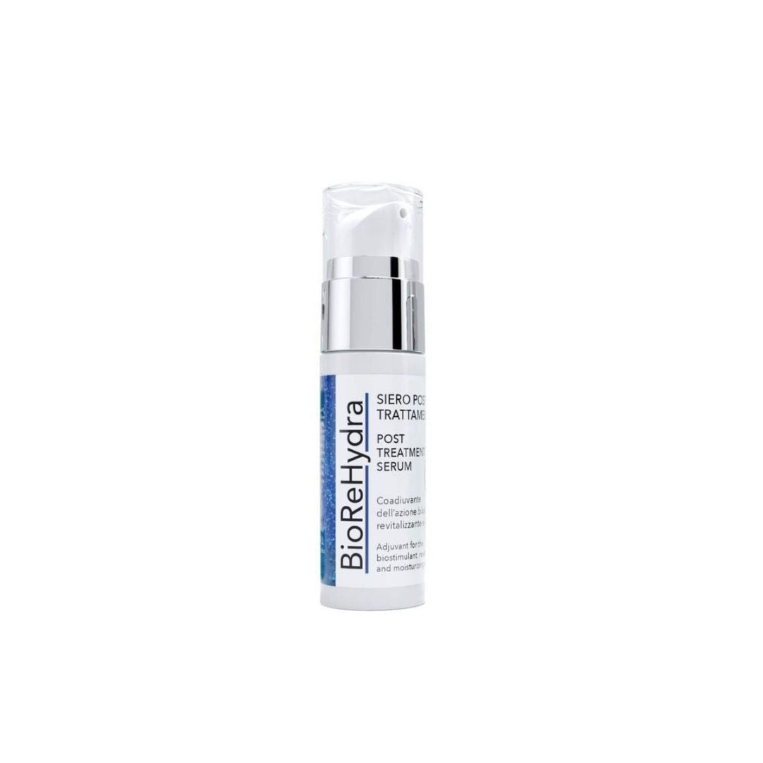 BioReHydra 30ML bottle of post-treatment gel serum with hyaluronic acid and ocean extracts for moisturizing and lifting.