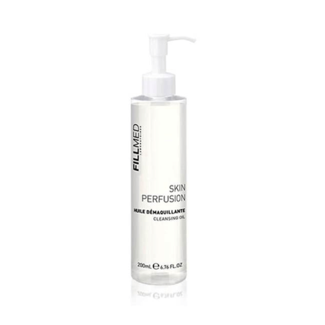 200ml bottle of FILLMED Skin Perfusion Cleansing Oil, suitable for all skin types, removes all makeup, softens and nourishes skin.