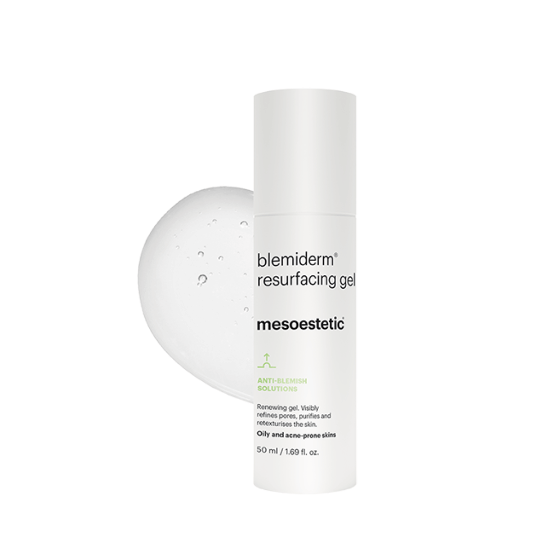 Texture of Mesoestetic Blemiderm Resurfacing Gel, retextures and purifies oily skin.