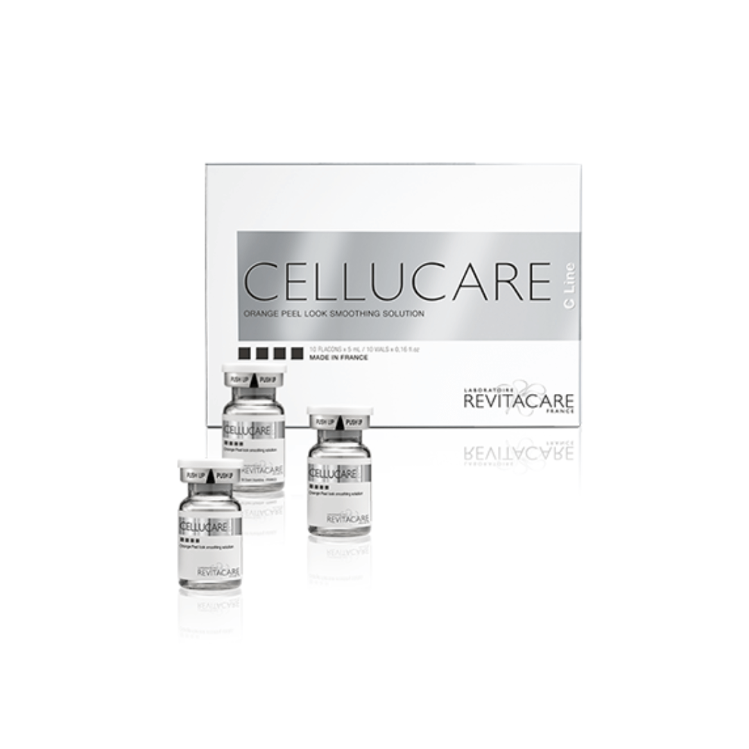 Revitacare Cellucare C Line package with multiple vials for cellulite reduction.