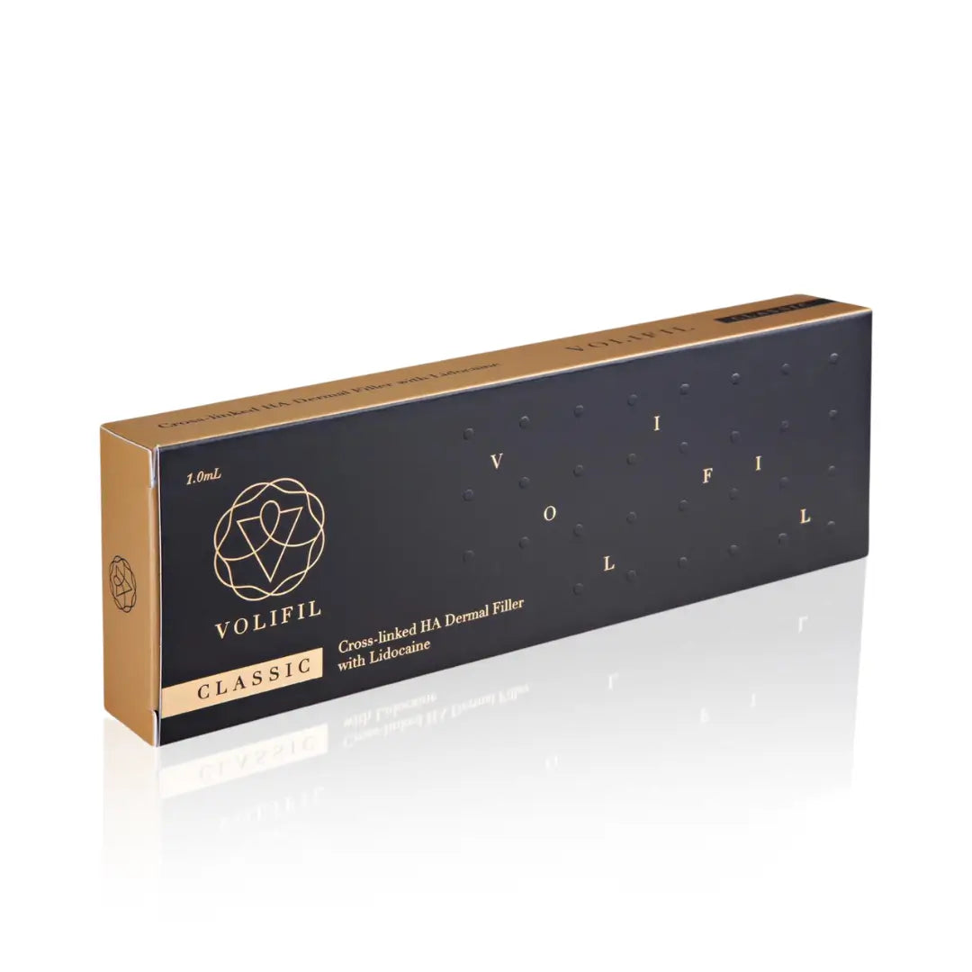 Volifil Classic packaging, 1.0ml box, a product for smoothing fine lines, with a soft texture for natural results.